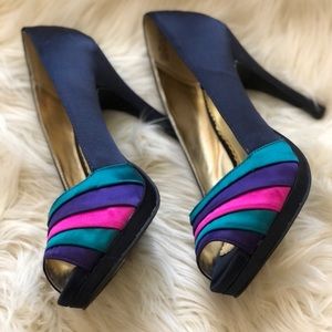 Open toe heels Size 8